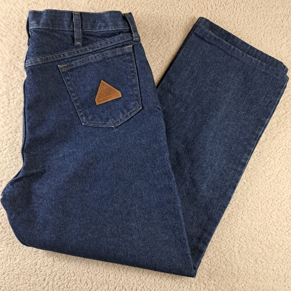 Bulwark FR Jeans Mens 35x29 Blue Good Flame Resistant Work Denim PEJ4DW5